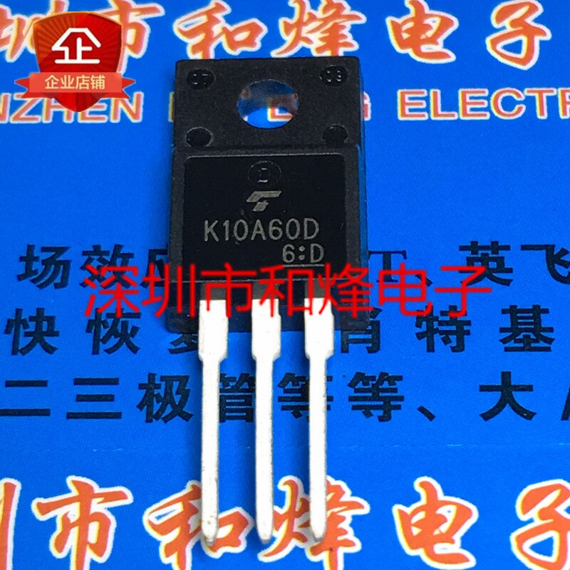 30pcs  ο K10A60D TK10A60D TO-220F 600V 10A